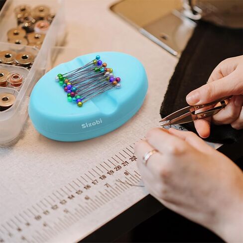 Sizobi Magnetic Pin Holder, Magnetic Pin Cushions for Sewing, Sewing Needle Magnetic Quilting Pins Holder Organizer, Magnetic Bobby Pin Holder, Magnetic Paper Clip Holder(Sewing pins not Included) in Saudi Arabia