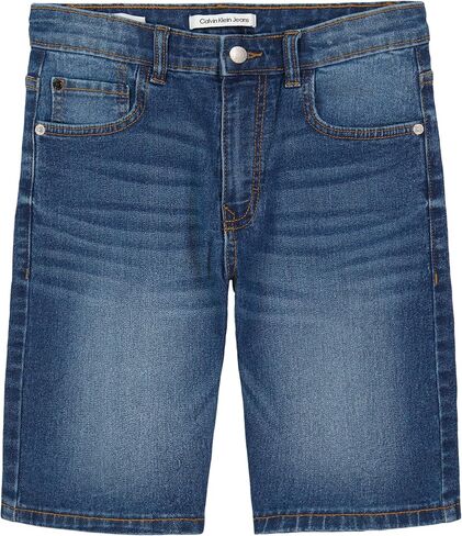 Calvin Klein Boys' Relaxed Fit Denim Shorts, 5-Pocket Style, Zipper Fly & Button Closure in Saudi Arabia