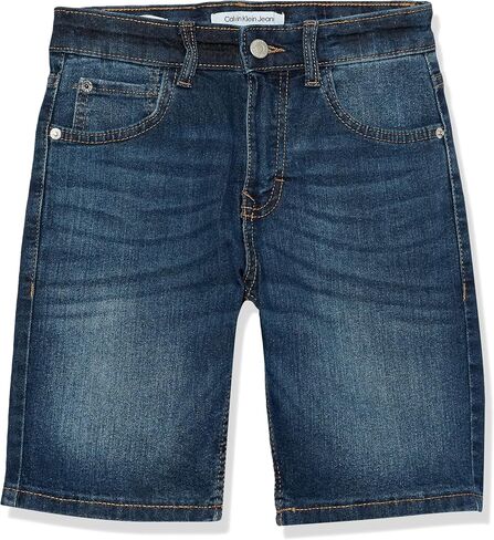Calvin Klein Boys' Relaxed Fit Denim Shorts, 5-Pocket Style, Zipper Fly & Button Closure in Saudi Arabia