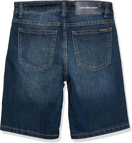 Calvin Klein Boys' Relaxed Fit Denim Shorts, 5-Pocket Style, Zipper Fly & Button Closure in Saudi Arabia