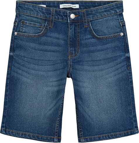 Calvin Klein Boys' Relaxed Fit Denim Shorts, 5-Pocket Style, Zipper Fly & Button Closure in Saudi Arabia