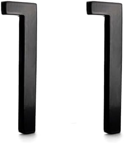 Montague Metal Products MHN-04-F-BK1-1 أرقام منزل عائمة حديثة من الألومنيوم الصلب، 4 بوصة، مطلية بمسحوق أسود in Kuwait