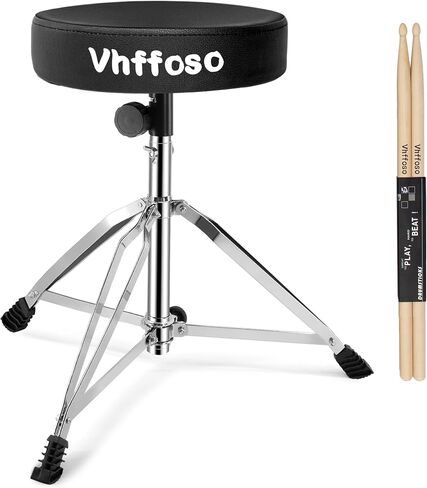 Drum Throne, Height Adjustable Drum Stool for Adults, Drum Chair with 5A Oak Drumsticks, Drum Seat, Dummer Throne (Brown) in Saudi Arabia
