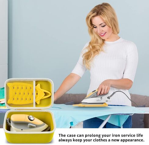 حافظة GWCASE متوافقة مع جهاز Oliso M2 Pro Mini Project Iron. حامل منظم لحمل مكاوي السفر مع جيب شبكي يناسب النعل والإكسسوارات الأخرى (الصندوق فقط) - وردي in Kuwait