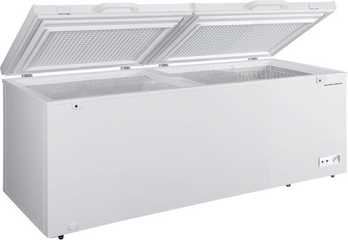 هاميلتون بيتش HBFRF700-WHITE-COM، ديب فريزر أفقي، 7 قدم مكعب. قدم. سعة، ترموستات قابل للتعديل - سلة سلكية مطلية بالفينيل قابلة للإزالة - تصريف سهل لإزالة الجليد، أبيض in Saudi Arabia