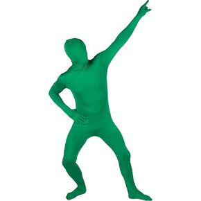 Allures & Illusions Adult Spandex Second Skin Full Bodysuit Costume (Blue, Small)