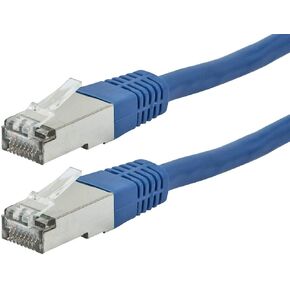 Monoprice Cat6A Ethernet Patch Cable - Zeroboot, RJ45, Stranded, 550Mhz, STP, Pure Bare Copper Wire, 10G, 26AWG, 7 Feet, Blue - Entegrade Series