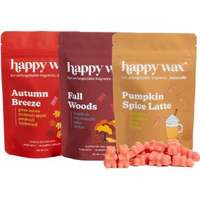 Happy Wax Fall Mix Scented Natural Soy Wax Melts – 8 Oz. of Scented Wax Melts, Made in USA