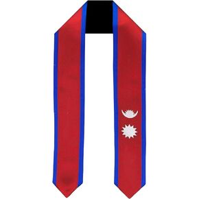 Vision Wear Nepal Flag Graduation Sash/Stole International Study Abroad Adult Unisex