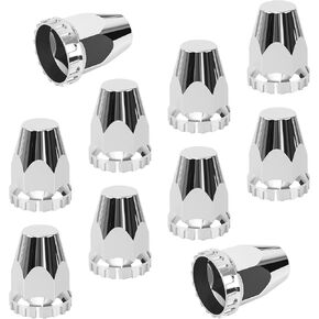 60 Pack Flat Top Lug Nut Covers, 33mm Thread On Chrome Nut Cover Caps ABS Plastic Anti-Rust Screw-on Lug Nut Covers for Semi Trucks(Installation Tool Included)