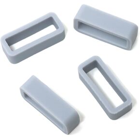 Honbay 4PCS 18mm Rubber Replacement Watch Band Loops Silicone Watch Strap Keeper Retainer Holder Ring