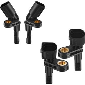 SPEEDWOW 4Pcs ABS Wheel Speed Sensor Front Real Left/Right Compatible with Audi A3 TT Seat Leon Volkswagen Beetle Eos GTI Jetta Passat Rabbit Tiguan 2008 2009 2010 2011 2012 2013 2014 2015 2016 2017