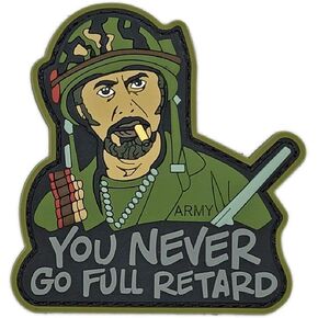 Never Go Full Humor Funny Inspired Tactical Patch [3D-PVC Rubber - Hook Fastener Backing -PVT2]
