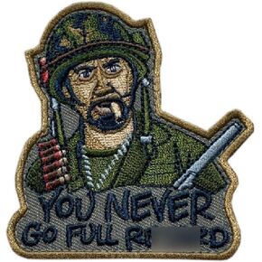 Never Go Full Humor Funny Inspired Embroidery Tactical Patch (Hook Fastener - 3.0 inch -MP1)