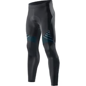 Santic Men's Bike Pants Long 4D Padded Cycling Tights Leggings Outdoor Riding Pants with Zipper Pockets