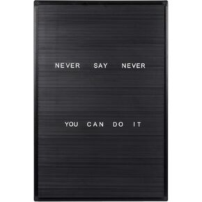 MasterVision Felt Changeable Letter Message Board, Wall Mount Kit Included, 22" x 28", Black Plastic Frame (LET0303055)
