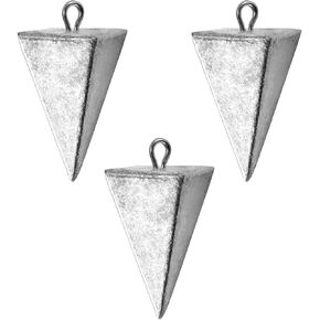 Alwonder 10PCS Pyramid Sinkers Kit, 1oz 2oz 3oz 4oz, Surf Fishing Weights Sinker Fishing Lead Weights Sinker No Roll Sinker for Freshwater Saltwater