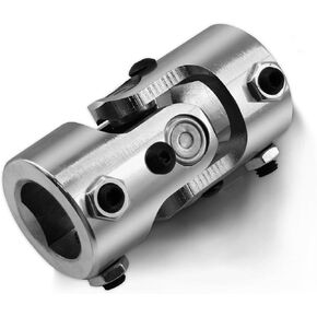 1" DD x 1" DD Chrome Steering Universal Joint Single U Joint Shaft,Total Length: 83mm (3-1/4")