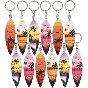 Rhode Island Novelty 4" WOODEN SURFBOARD KEYCHAIN