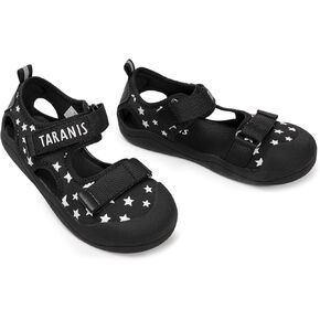 TARANIS Boy and Girl Toddler Summer Sandals Lightweight Summer Sandals Closed-Toe Stars Shoes with Hook and Loop