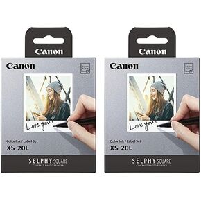 Canon Color Ink/Label Set XS-20L (20 Sheets), Compatible to Canon SELPHY Square Printer