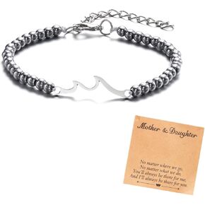 Mother Daughter Bracelets Infinity Love Heart Bracelets for Mom Mothers Day Birthday Gifts for Mom Daughter