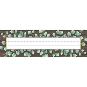 Teacher Created Resources Eucalyptus Flat Name Plates, Large, Pack of 36