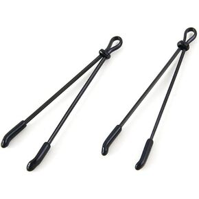 2pcs Body Jewelry Body Chain Fake Nipple Rings Non-Piercing Adjustable Black Fashion Jewelry