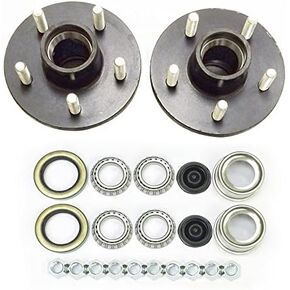 LIBRA Set of 2 Trailer Idler Hub Kits 5 on 4.5 for 1-1/16" straight spindle 2000lbs Axles- 22016K