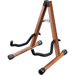 LEKATO Wood Guitar Stand, Acoustic Electric Guitar Stand with Padded Foam, Wooden Guitar Stand A-Frame Folding Bass Guitar Floor Stand for Guitar, Banjo, Mandolin