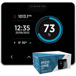 Pico One Battery Monitor Set, Multi-Voltage System Monitoring, Lead Acid & Lithium Battery Compatible, Tank & Temperature Monitoring, Shunt 300 A, Easy Installation, Barograph (Black)