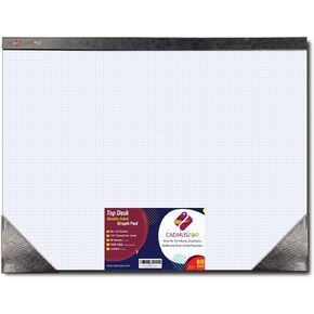 Premium Top Desk 22"x17" Large Graph Pad, Double-Side Quadrille Grid, 21-Gram Paper, 50 Sheets/Pad. Design & Drafting, Science & Math, Art & Illustration, Professional/Academic (1, White)