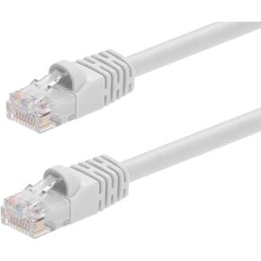 Monoprice Cat6 Ethernet Patch Cable - Network Internet Cord - RJ45, Stranded, 550Mhz, UTP, Pure Bare Copper Wire, 24AWG, 1ft, Orange in Kuwait