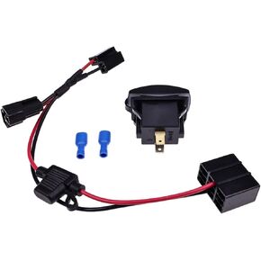 USB Charger Kit with Plug & Play Wire Harness AM117324 AM131969 AM116712 TCA22740 Compatible with John Deere Gator TX TH CS CX TS, TX Military TH 6x4 CS CX TS, UTV XUV 4x4 4x2