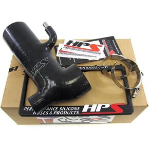 HPS 57-1294-BLK-1 Black Silicone Air Intake Hose (Post MAF Retain Stock Sound Tube)