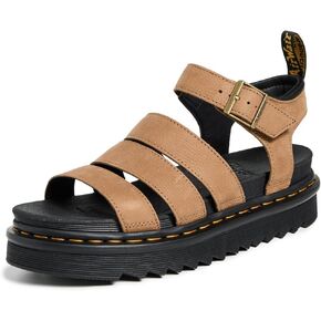 Dr. Martens Women's Blaire Fisherman Sandal, Black Hydro Print, 8