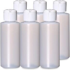 OniSavings Plastic Cylinder Bottles with Flip Top Pour Spout - BPA-Free & Refillable Containers- Durable, Affordable Price - Store Lotion and Any Kind Liquid-Based Products, Size 4 Oz (6 Pack)