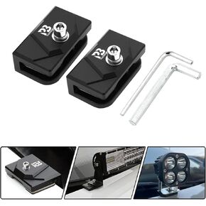 Ditch Light Brackets, 2PCS Hood Mount Light Brackets Universal Adjustable Aluminum Alloy Pillar Hood Led Work Light Pods Mount Bracket Kit for Truck SUV Cars, No Need Drilling