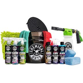 Chemical Guys HOL362 16-Piece Arsenal Builder Ceramic Car Wash & Protection Kit with Foam Gun, Bucket and (6) 16 oz Car Care Cleaning Chemicals (Works w/Garden Hose)