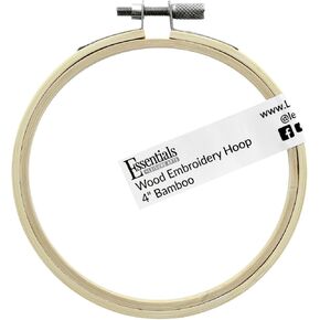 Essentials by Leisure Arts Wood Embroidery Hoop 14" Bamboo - Wooden Hoops for Crafts - Embroidery Hoop Holder - Cross Stitch Hoop - Cross Stitch Hoops and Frames