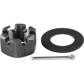 Lippert Round Spindle Nut Retainer Kit for 12,000-16,000-lb. Axle Hubs with 6-Slot Castle Spindle Nut, Round Spindle Washer, 2.25" Cotter Pin - 2023134022