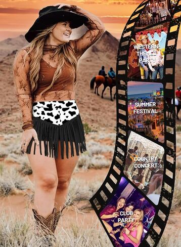 Ella Lust Womens Plus Size Cowgirl Fringe Shorts - Western Country Concert Outfits Tassel Skirt High Waisted Booty Bottoms in Saudi Arabia