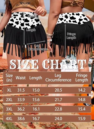 Ella Lust Womens Plus Size Cowgirl Fringe Shorts - Western Country Concert Outfits Tassel Skirt High Waisted Booty Bottoms in Saudi Arabia