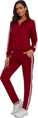 Women's 2 Piece Tracksuit Long Sleeve Track Suits Full Zip Lounge Set Sweatsuits Outfits in Saudi Arabia
