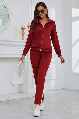 Women's 2 Piece Tracksuit Long Sleeve Track Suits Full Zip Lounge Set Sweatsuits Outfits in Saudi Arabia