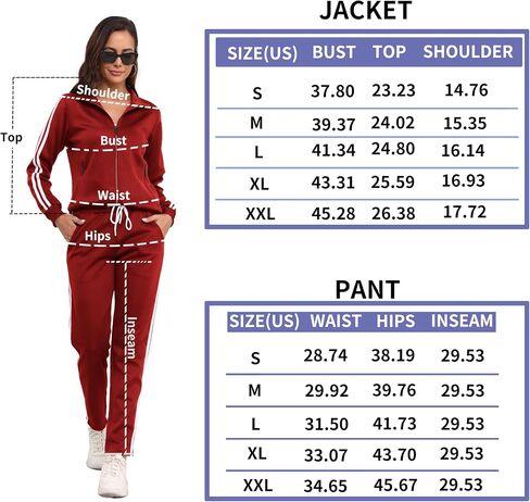 Women's 2 Piece Tracksuit Long Sleeve Track Suits Full Zip Lounge Set Sweatsuits Outfits in Saudi Arabia