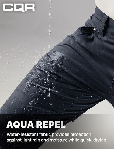 CQR Men's Vent Stretch Pants, Quick Dry Lightweight Casual Cargo Pants, Water Resistant Straight-Fit Utility Work Pants in Saudi Arabia