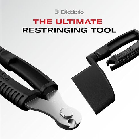 D'Addario Accessories Bass Pro-Winder - Bass Guitar String Winder, Bass String Cutter, Bass Guitar Bridge Pin Puller - Ultimate Ergonomic All in One Bass Tool for Restringing - Black in Saudi Arabia
