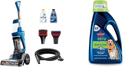 Bundle of BISSELL ProHeat 2X Revolution Pet, 35799, Upright Deep Cleaner + Bissell Clean & Natural Upright Carpet Cleaning Formula, 48 oz in Saudi Arabia