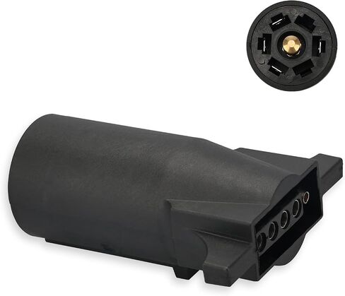 RVGUARD 12 Volt 7 Pin to 4 Pin Trailer Plug Adapter, 7 Way Blade to 4 Way Flat Trailer Connector for Pickup, Truck, Trailer in Saudi Arabia